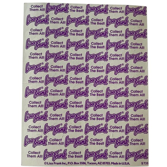 S735 Lisa Frank 90s Vintage PRISM HTF Markie & Cosmos little tiny style stickers - Picture 2 of 2